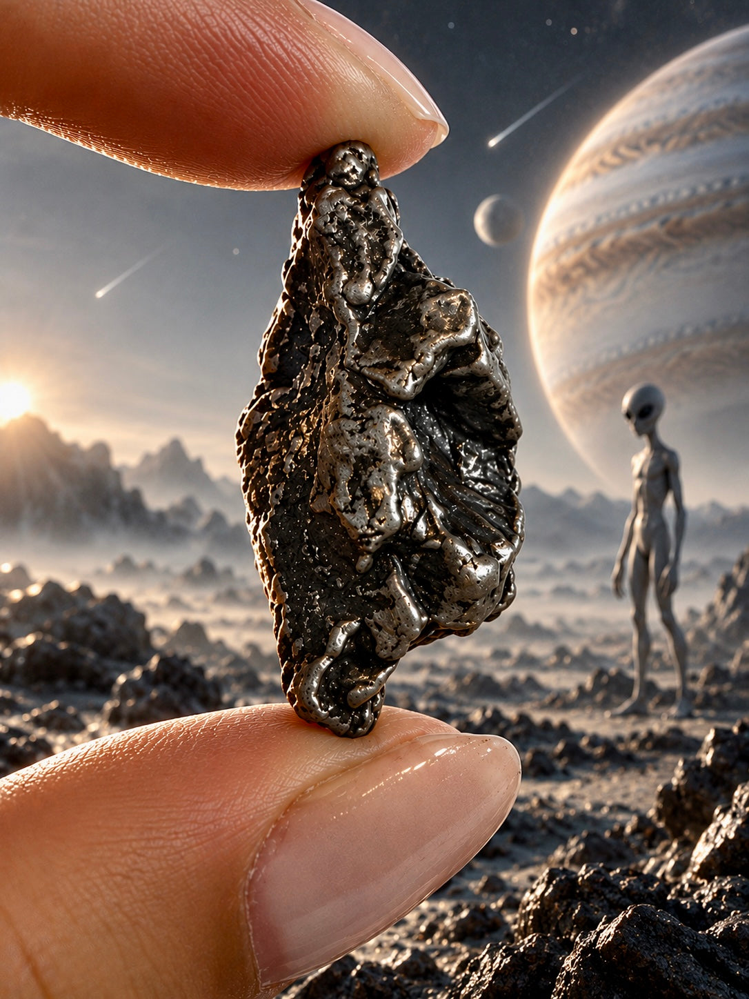 Echter Meteorit Campo del Cielo Eisenmeteorit als besonderes Geschenk