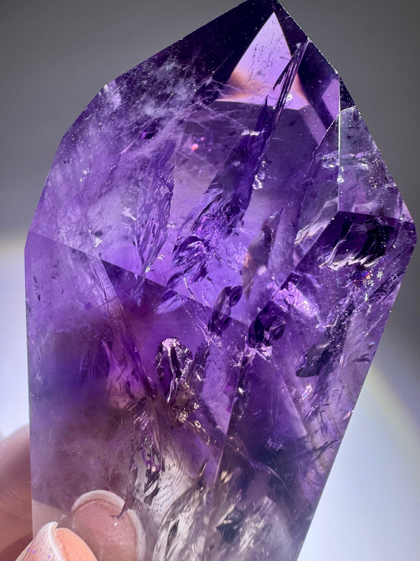 Edelstein Ametrin 8,5 cm – Kombination aus Amethyst & Citrin