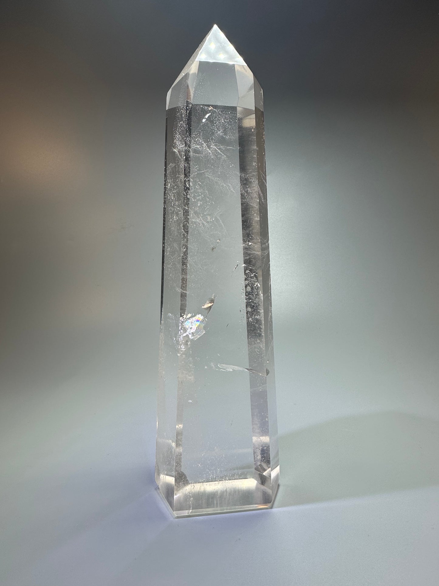Edle Bergkristallspitze – extra klar, 25 cm, Brasilien