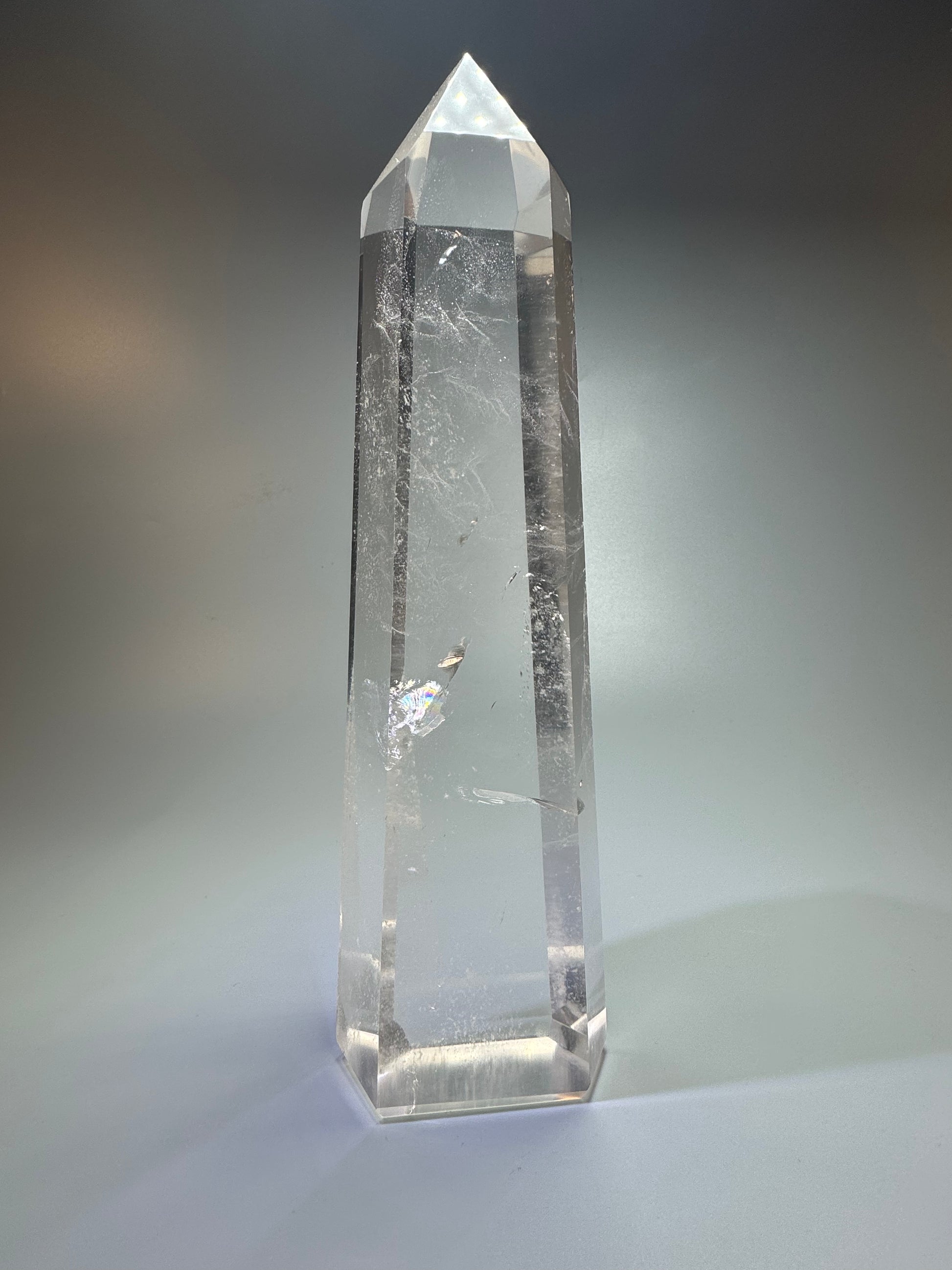Edle Bergkristallspitze – extra klar, 25 cm, Brasilien