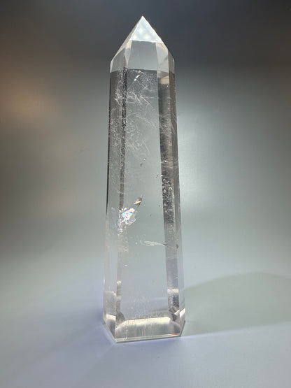 Edle Bergkristallspitze – extra klar, 25 cm, Brasilien