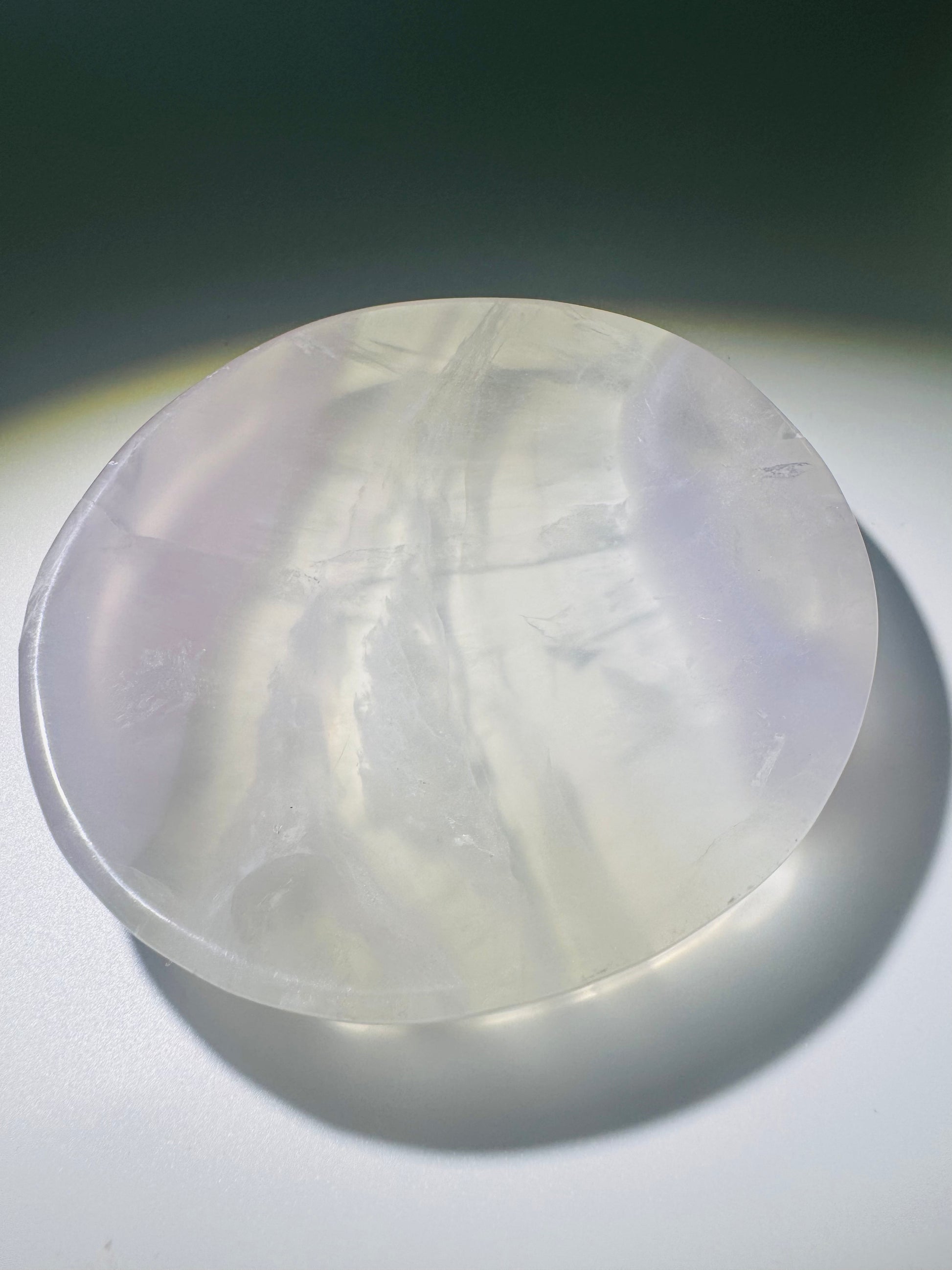 Edle Fluorit-Kristallschale für Schmuck & Rituale – 10 cm Durchmesser, hochwertiger Fluorit aus Brasilien