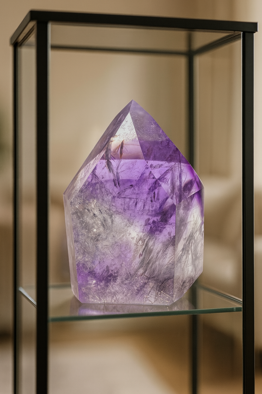 Ein faszinierender Amethyst mit sichtbaren Phantomen – Kraftstein für Klarheit, Schutz und spirituelle Tiefe