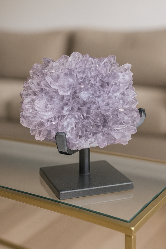 Eine perfekte Kristallblume voller Klarheit, Harmonie und Licht aus Urugay Premium Qualität 7.5cm