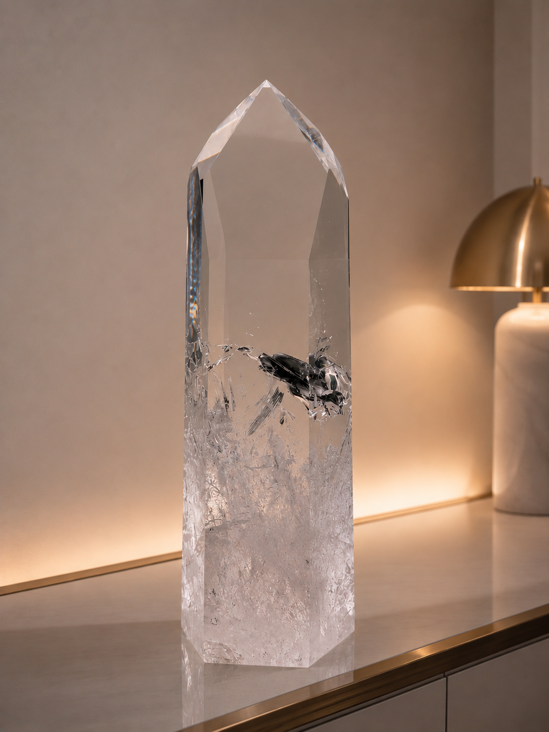 Extra AAA Lemurian Kristall Unikat 27 cm 2.16 kg extra klar und rein