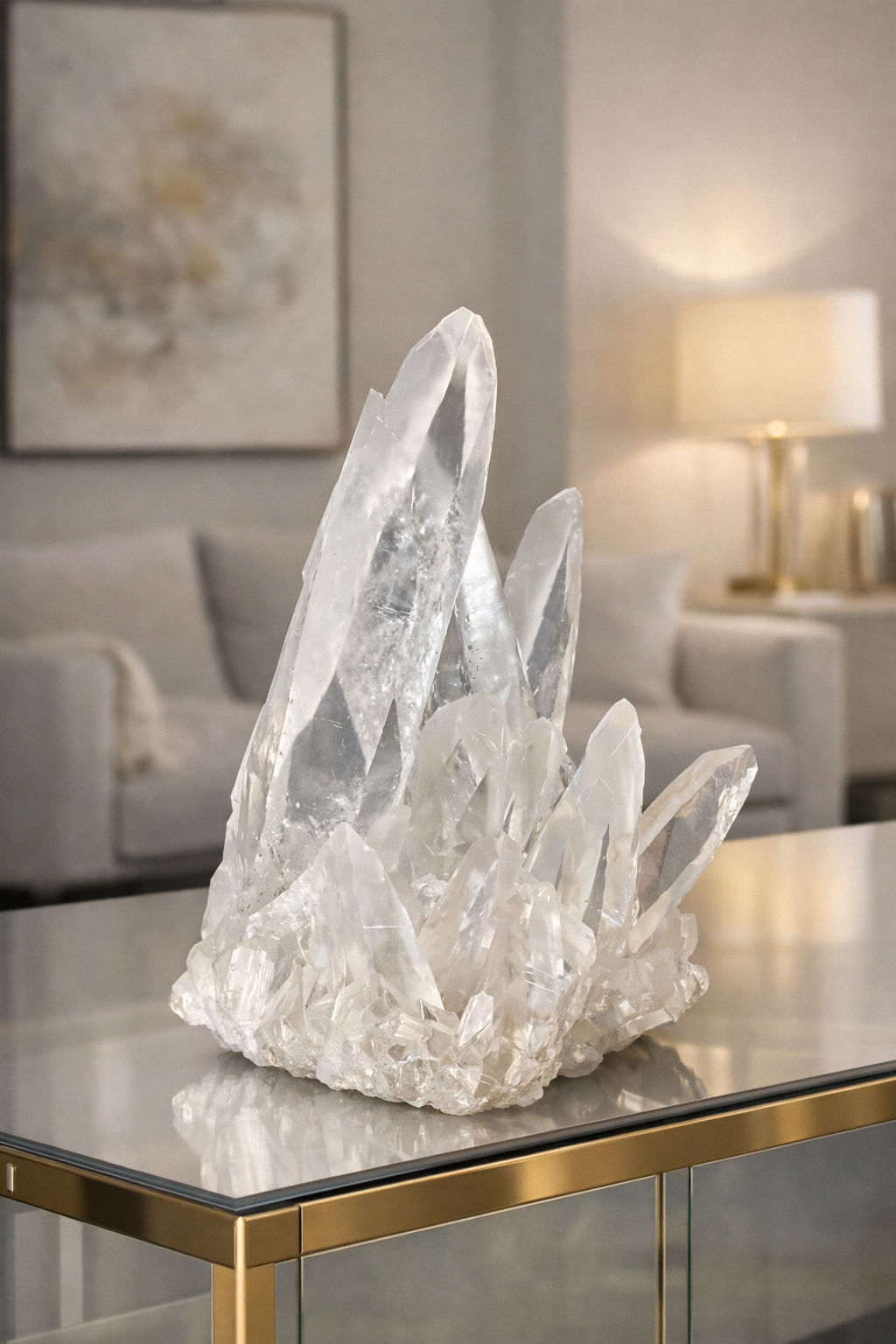 Extra klare Lemurian-Bergkristallspitze aus Brasilien – Premium Qualität