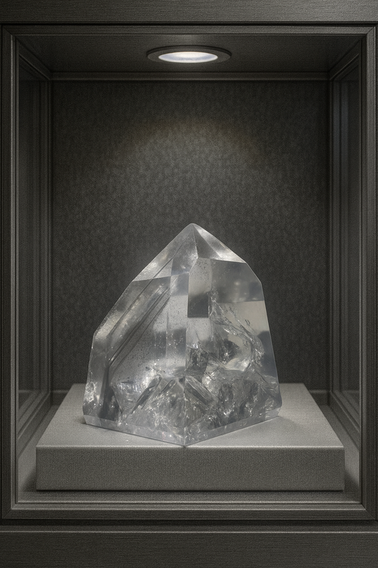 Extra klare schwarze Phantom Bergkristall  / Lemurian Spitze - 5.5cm, 132g Brasilien