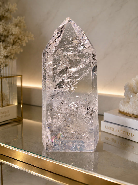 Extra klarer Lemurian Kristall Super Extra Qualität 14.3 cm, 573 g aus Bahia Brasilien