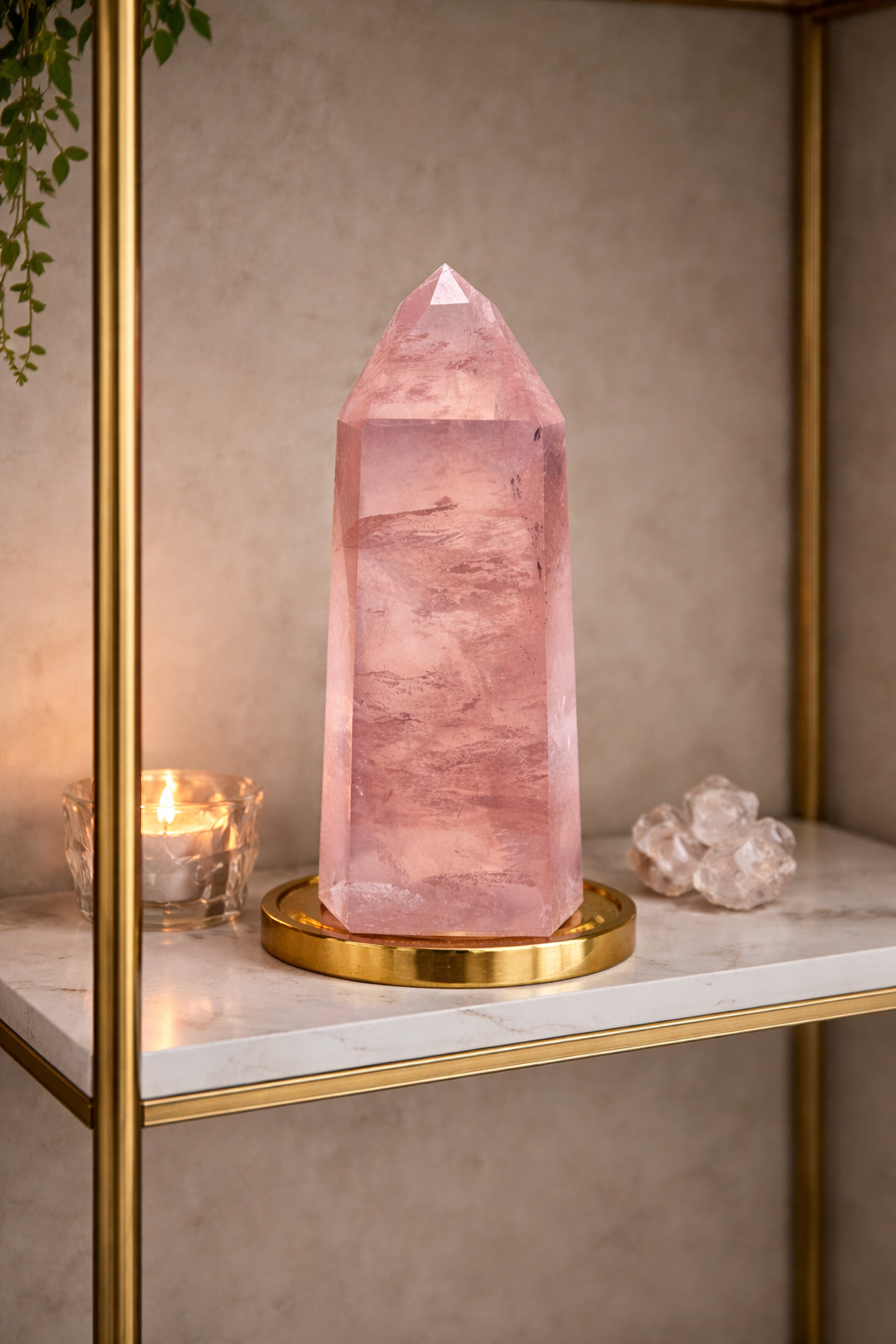 Edle Rosenquarz Spitze – 11cm, 210 g Naturkristall in intensivem Himbeerrosa