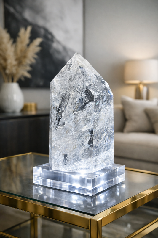 Bergkristall 10 cm – 302 g voller Regenbogen & magischer Einschlüsse 💎