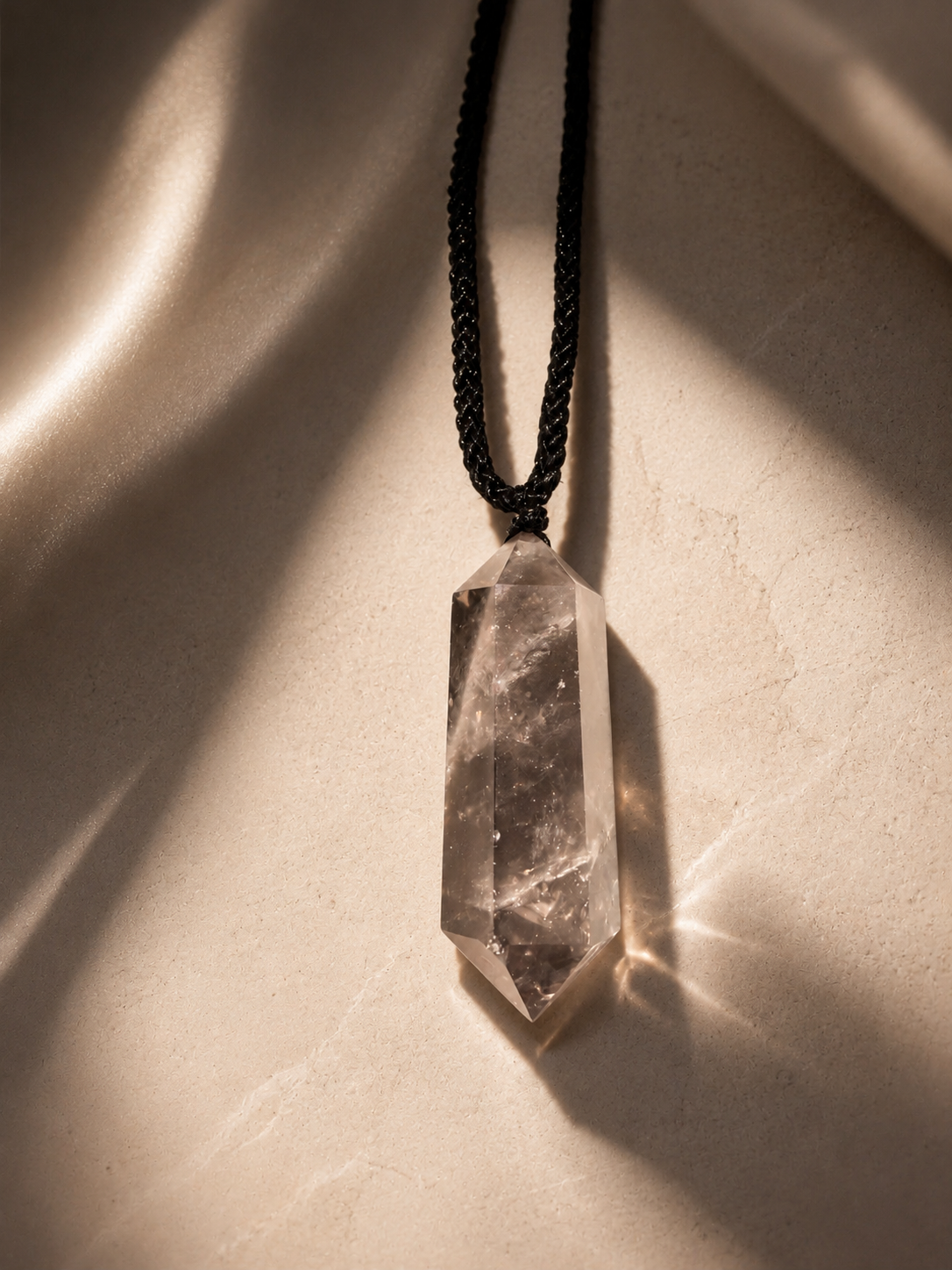 Bergkristall & Rauchquarz Anhänger | Unisex Kristallschmuck