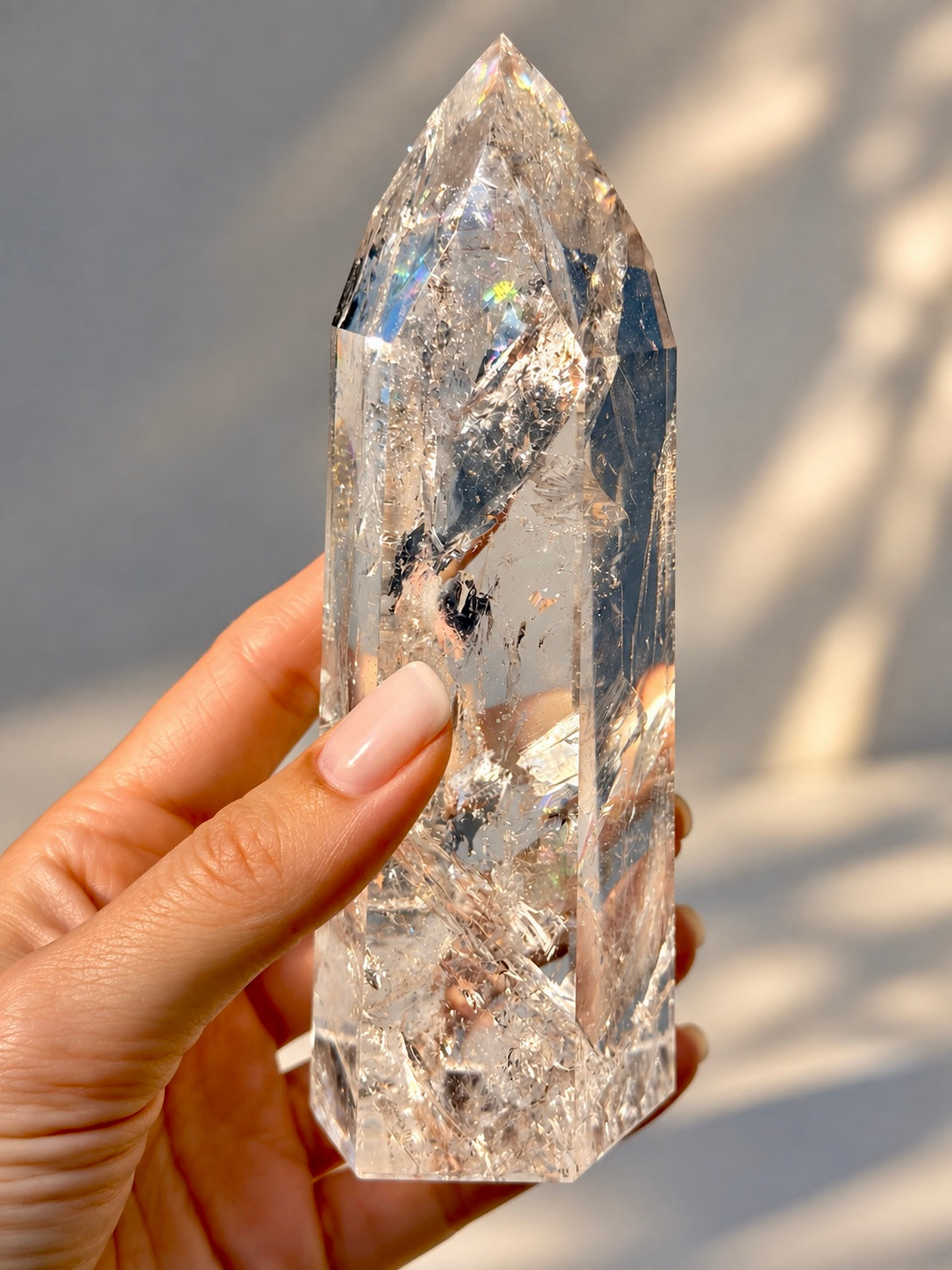 Lemurian Bergkristall Spitze aus Bahia, Brasilien – 14,3 cm | 512 g Premium Qualität