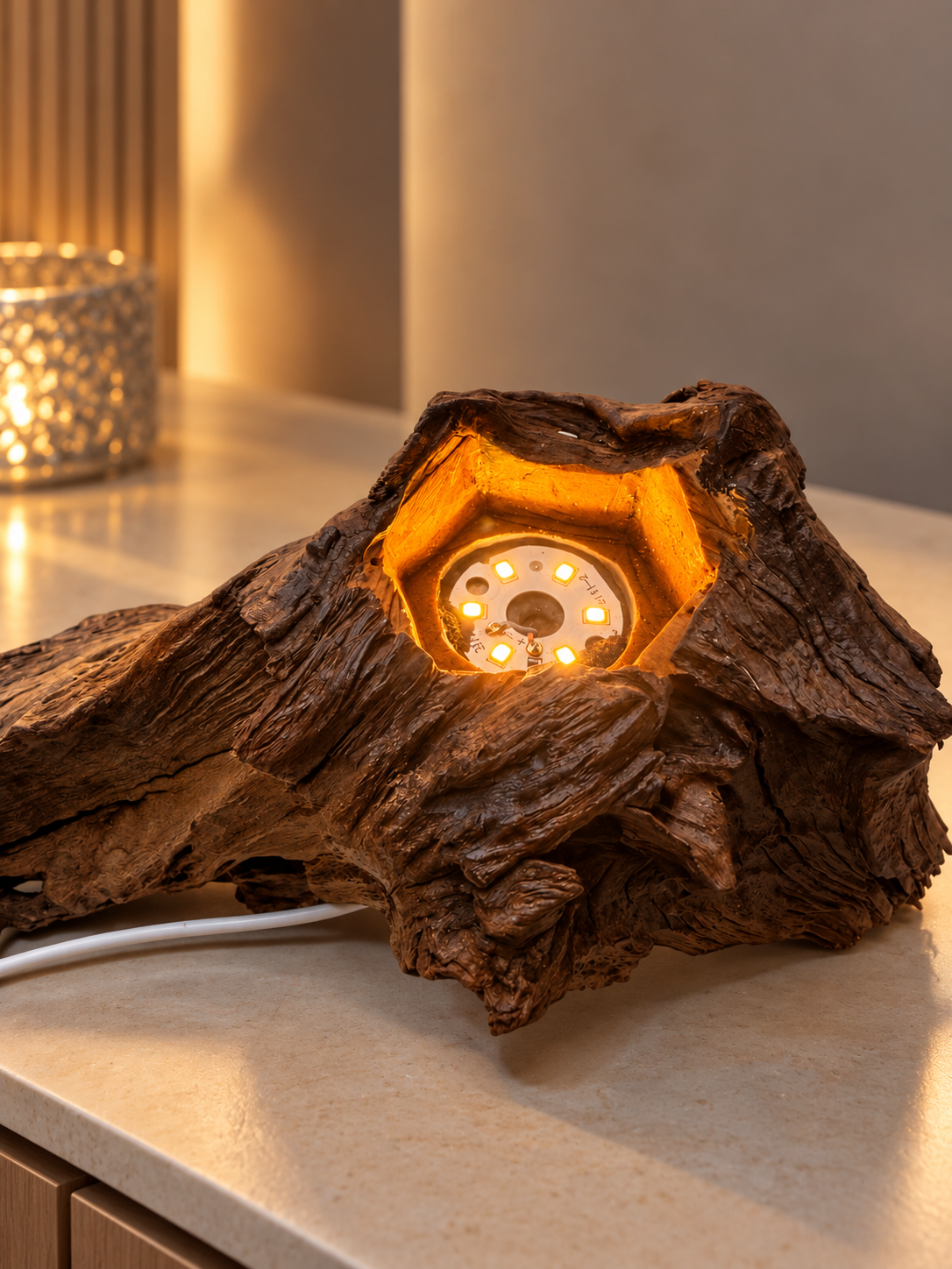 Bergkristalllampe 24.5 cm – Ultraklare Spitze in Extra-Qualität