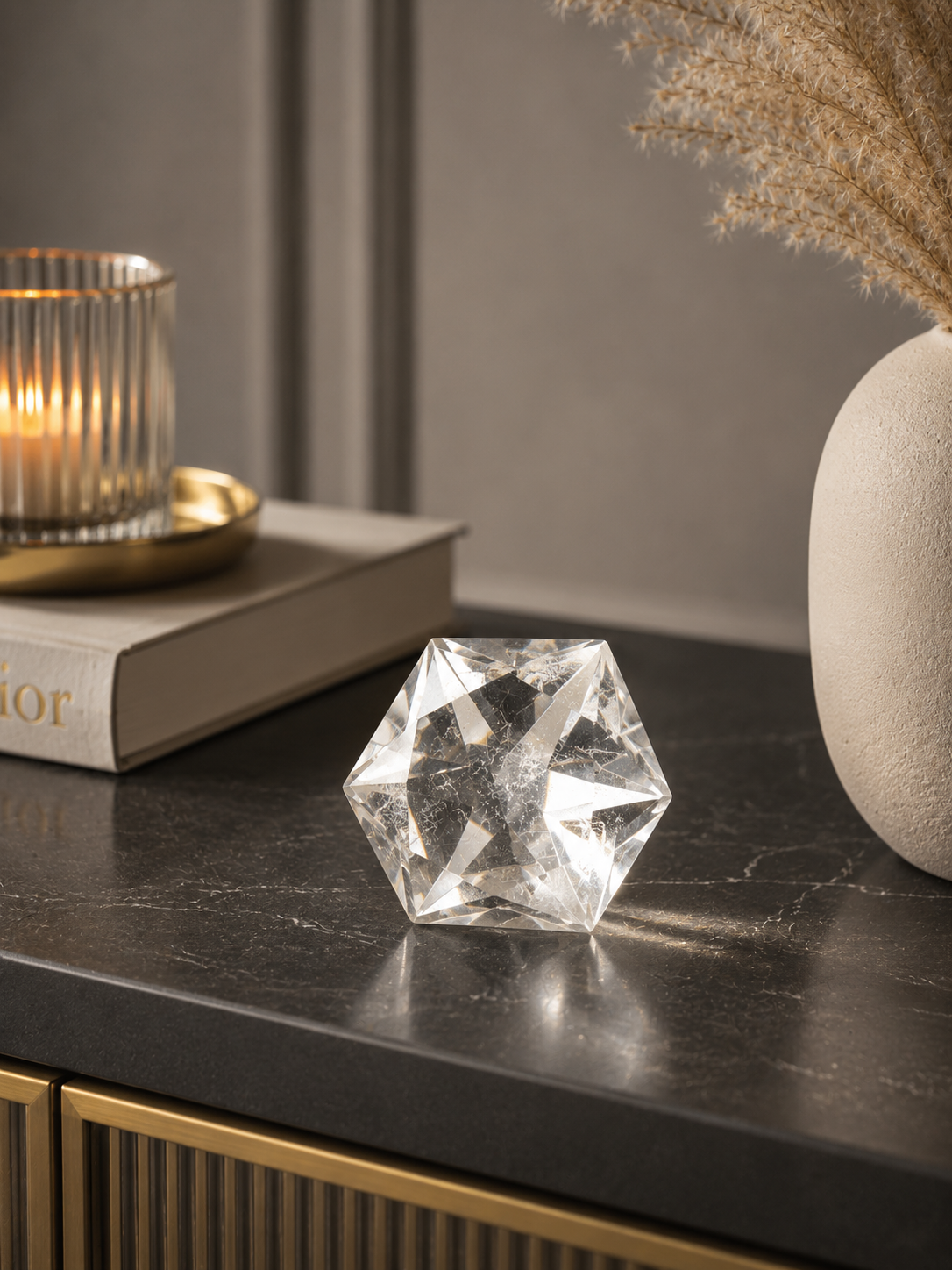Exklusiver Bergkristall 💫 mit Diamantschliff – 4.1 cm
