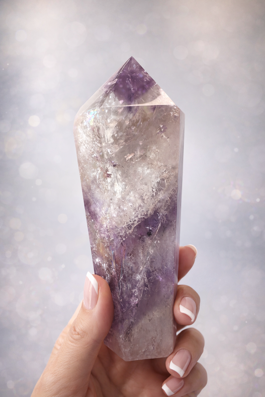 Lila Amethyst Phantom Spitze - 13cm, 383g