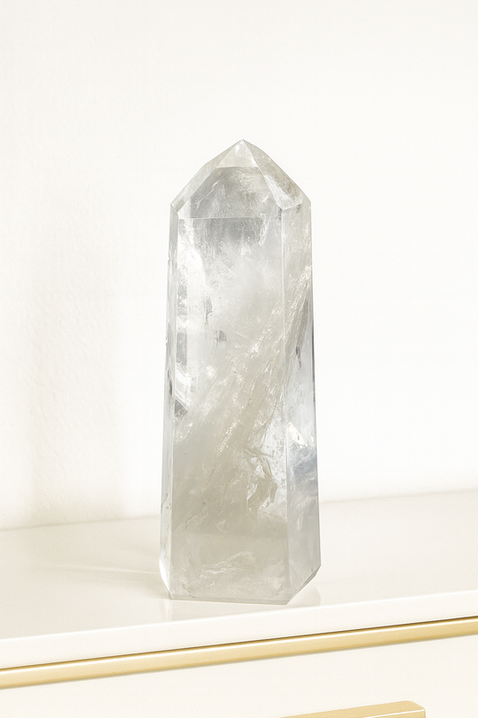 Sehr klare Bergkristallspitze – 24 cm, 1.53 kg – Edelstein aus Brasilien in Top-Qualität