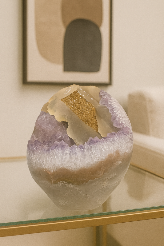 Rainbow Amethyst Cupcake - 8.5x9.5cm
