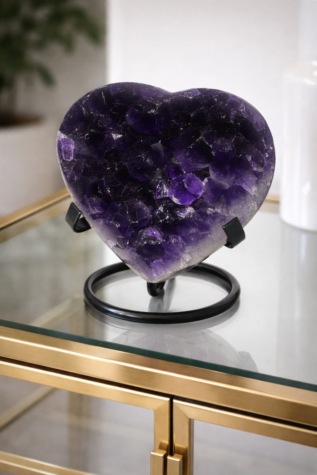 Premium Amethyst Herz – 10,5 cm aus Uruguay 💜