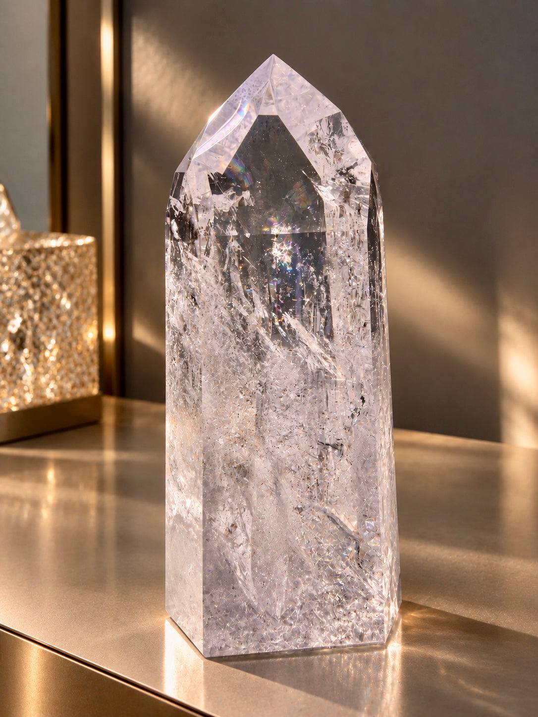 Lemurian Bergkristall Spitze aus Bahia, Brasilien – 12,5 cm | 422 g 1A-Qualität