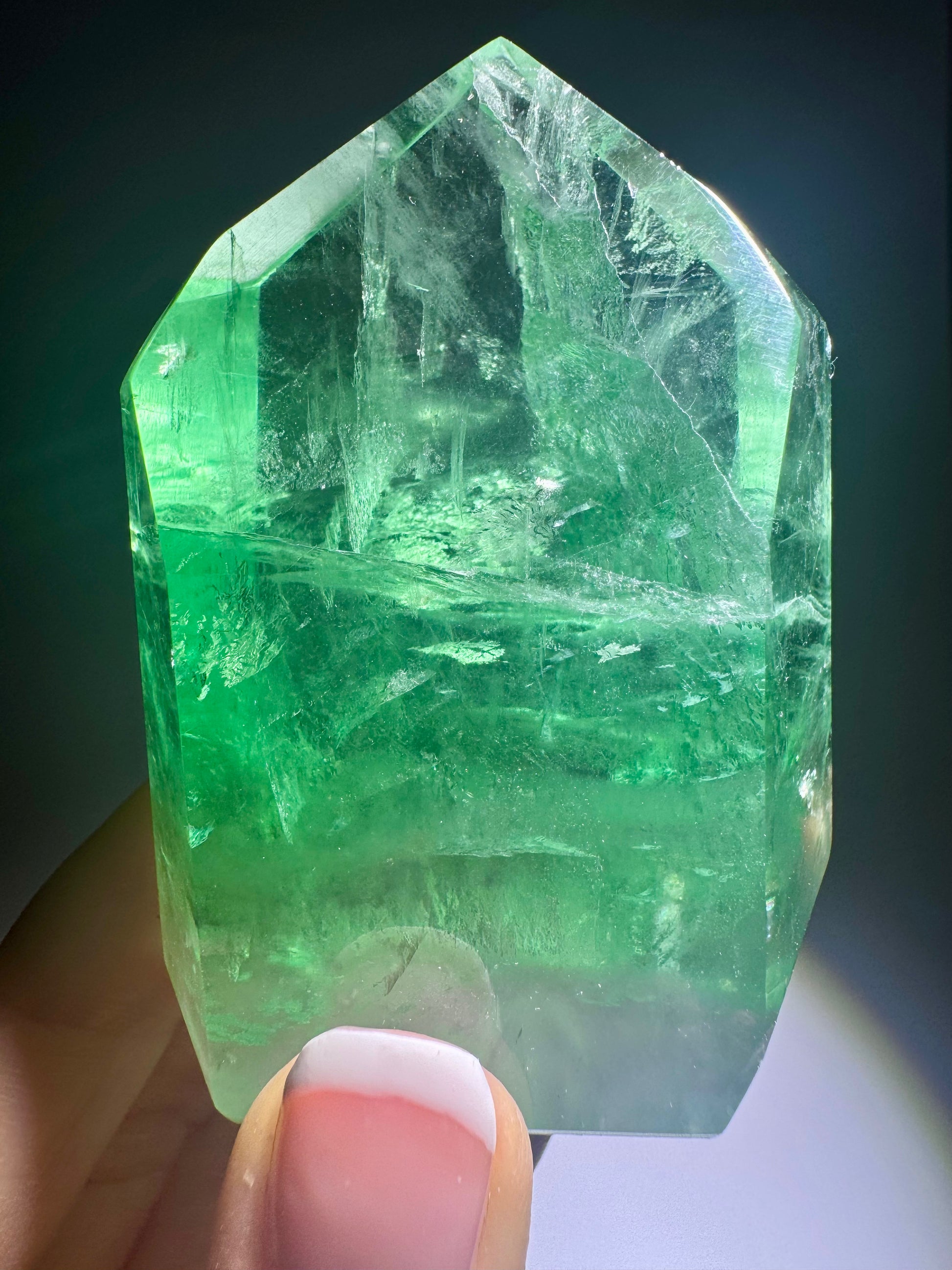 Fluorit Kristall hellgrün transparent – seltene Rarität