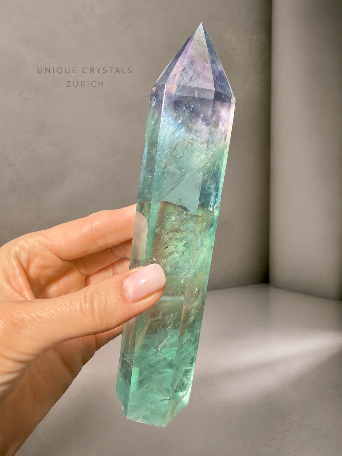 Fluorit Spitze Grün & Violett – 17 cm | 387 g | A-Qualität aus Brasilien
