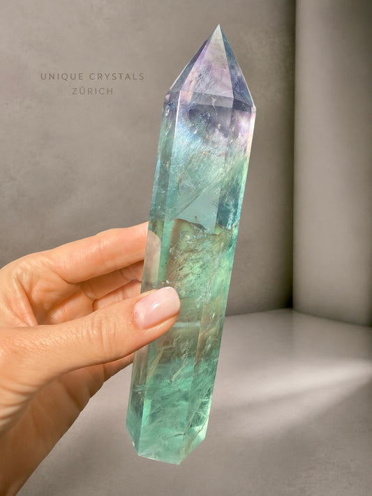 Fluorit Spitze Grün & Violett – 17 cm | 387 g | A-Qualität aus Brasilien