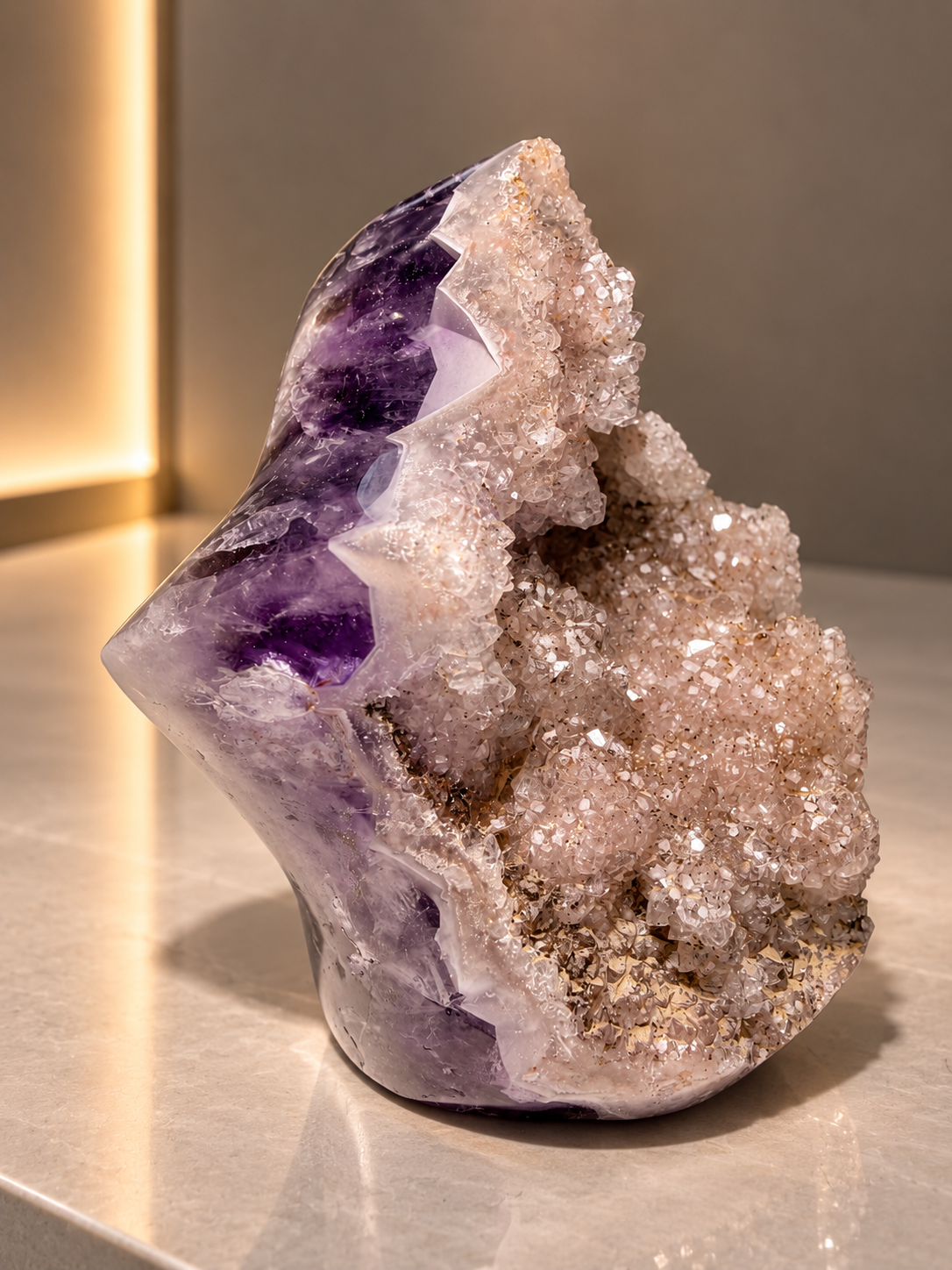 Funkelnder Rainbow Amethyst in Pastellfarben | Sammlerstück aus Uruguay