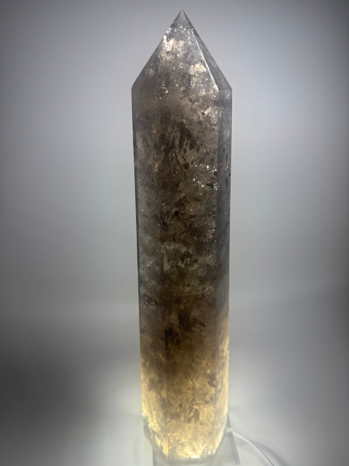Gewaltige Rauchquarzspitze mit transparentem Innern – 1A-Qualität, Brasilien