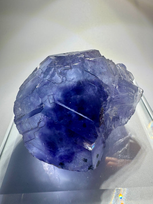Phantom Glas-Fluorit mit klarer Struktur – 5.4 cm, 140 g, hochwertiger Edelstein