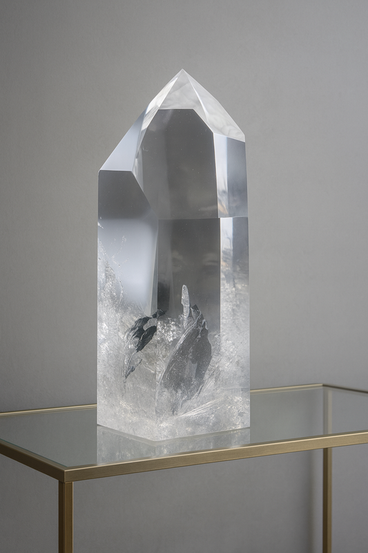 Glasklare Lemurian Bergkristall Spitze kaufen – 14 cm · 944 g Premium Qualität Brasilien