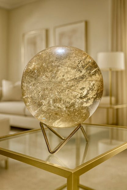 Golden Rutile Kugel 11.2 cm · 2.38 kg kaufen · Extra Qualität 