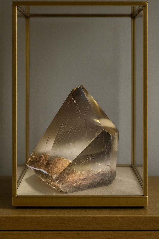 Golden Rutile Rauchquarz 5x4 cm – Naturkristall Rarität | UNIQUE CRYSTALS