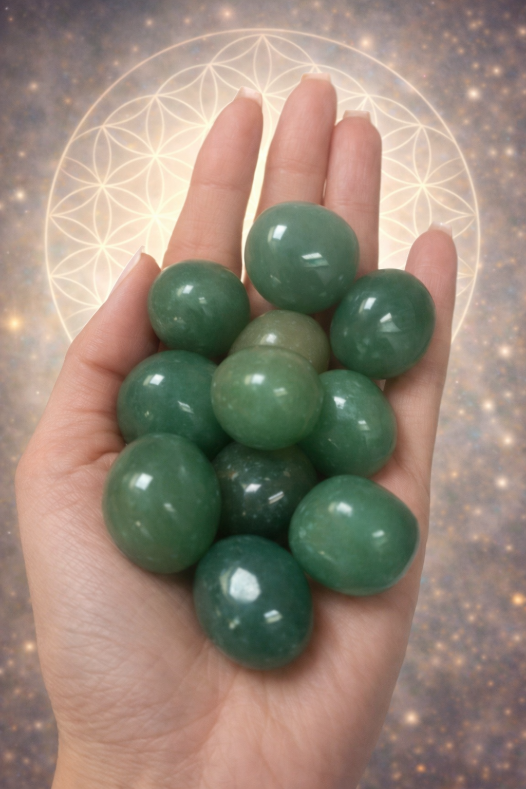 Grüner Aventurin Trommelstein ca. 2,5 cm Naturkristall Handschmeichler