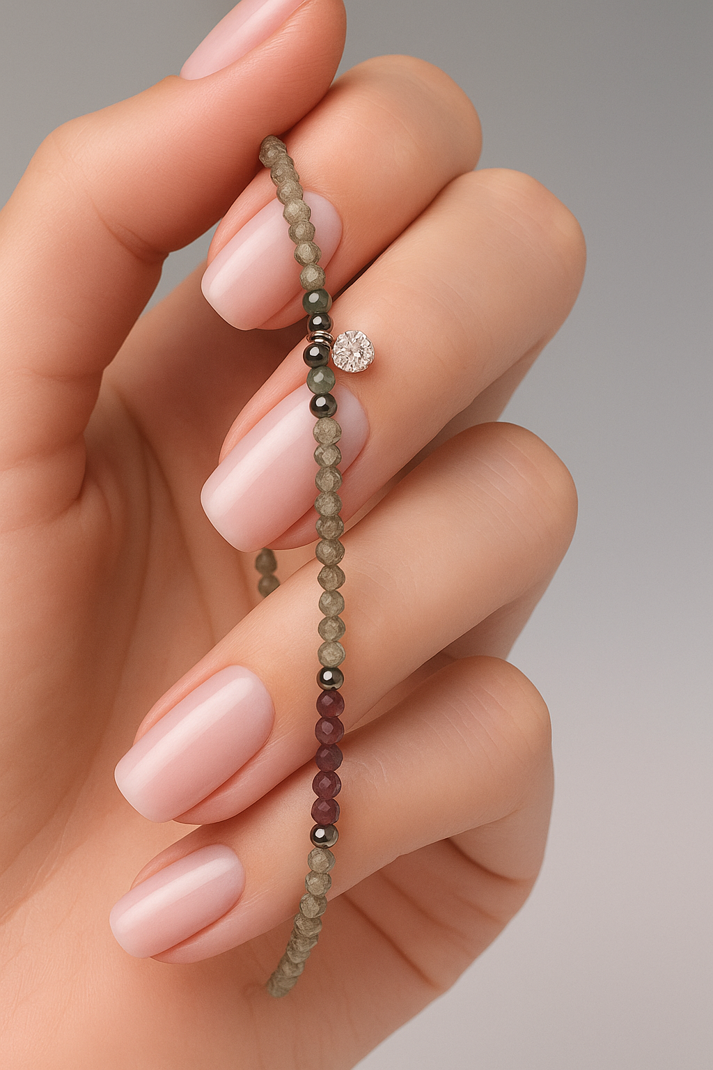 Granat Glimmer Zirkon Armband kaufen – 925 Silber I UNIQUE CRYSTALS