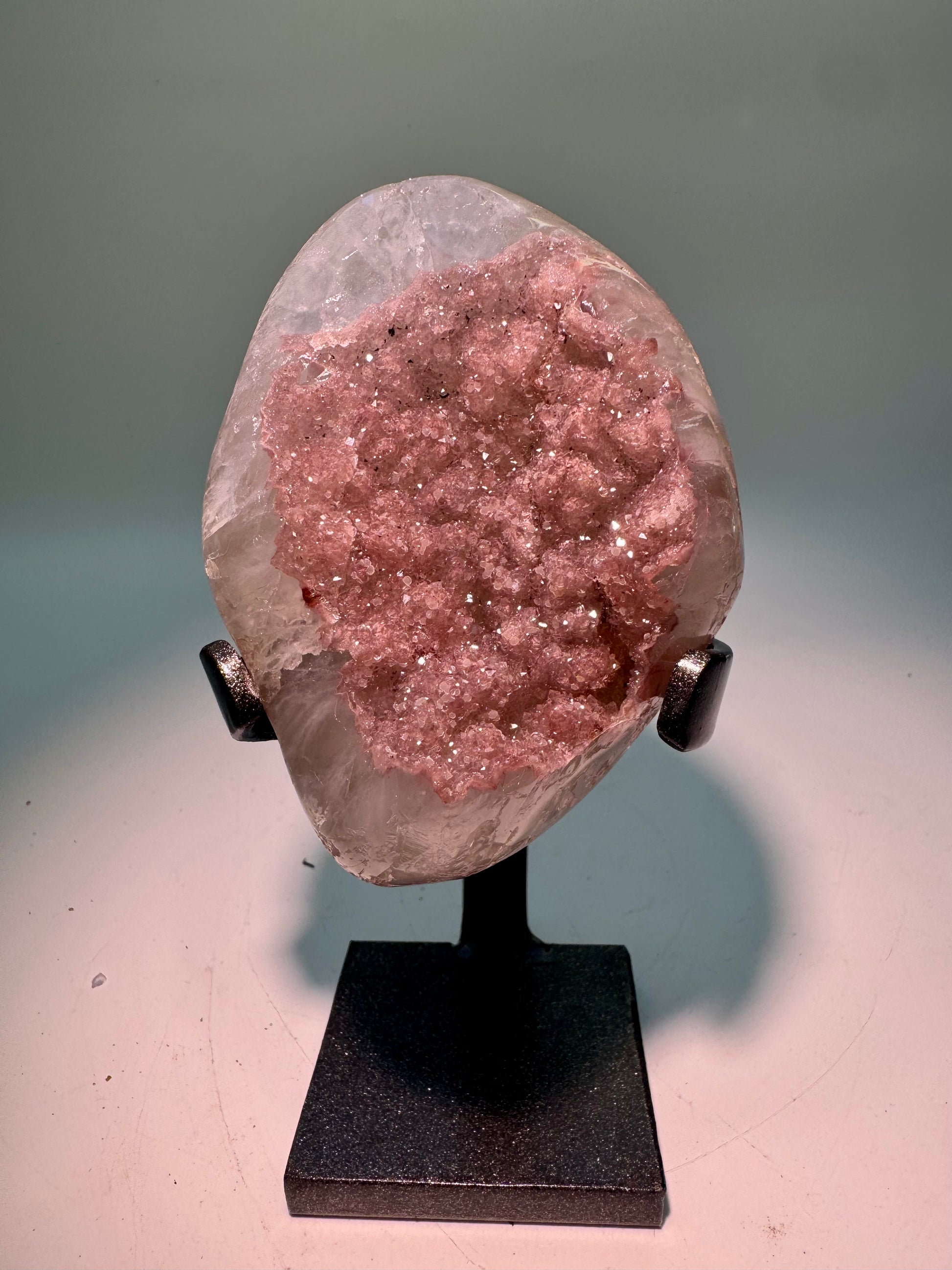 Heilstein Baby Pink Amethyst Uruguay 9,5 × 7 cm – Kristall mit Doppelkristallisation