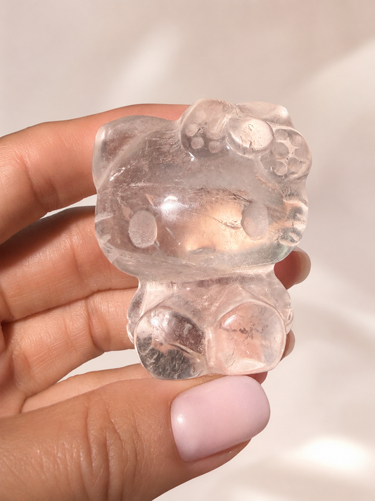 Hello Kitty Kristallfigur – Klarer Bergkristall | ca. 90 g