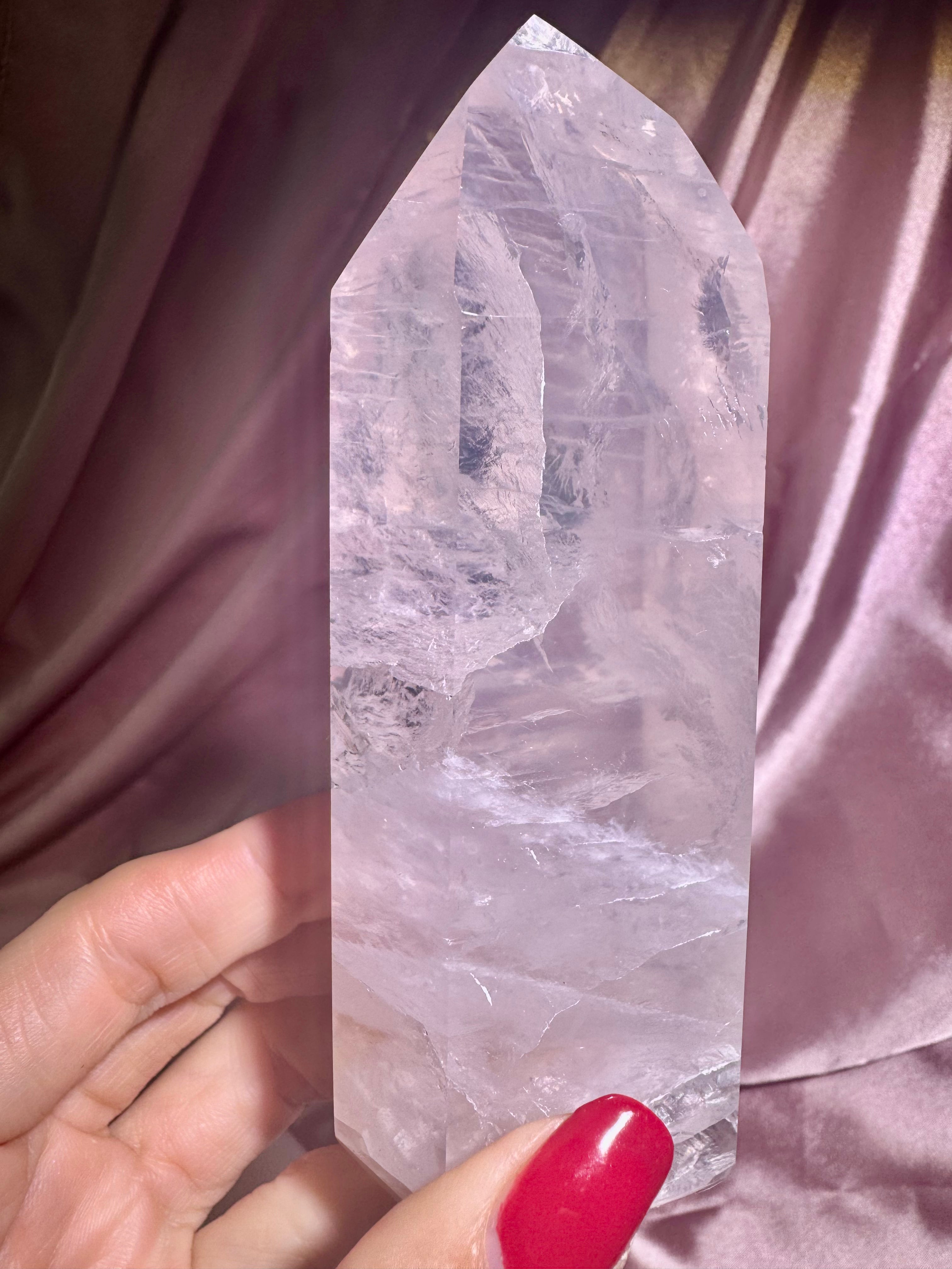 Hochwertige 1A Rosenquarz Spitze 342g, perfekt für Dekoration, Sammlung und Energiearbeit