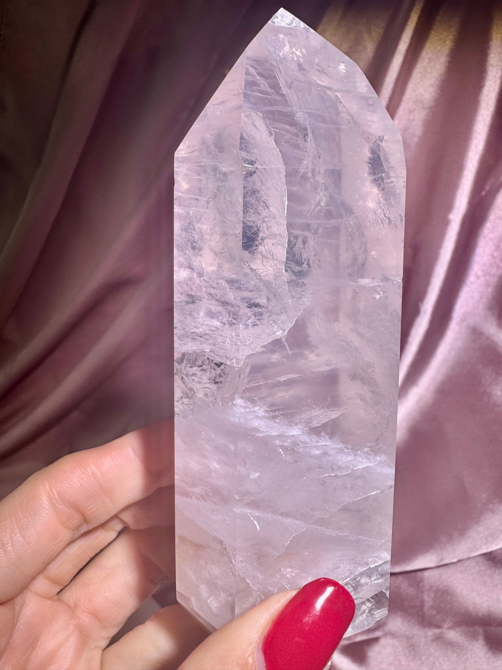Hochwertige 1A Rosenquarz Spitze 342g, perfekt für Dekoration, Sammlung und Energiearbeit