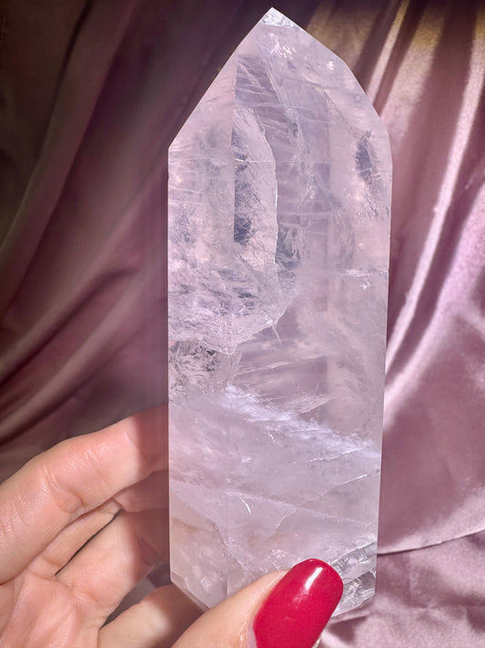 Hochwertige 1A Rosenquarz Spitze 342g, perfekt für Dekoration, Sammlung und Energiearbeit