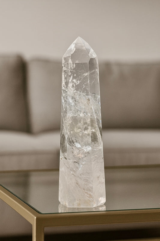Hochwertige Bergkristallspitze, 1.69 kg, beeindruckend klar aus Brasilien
