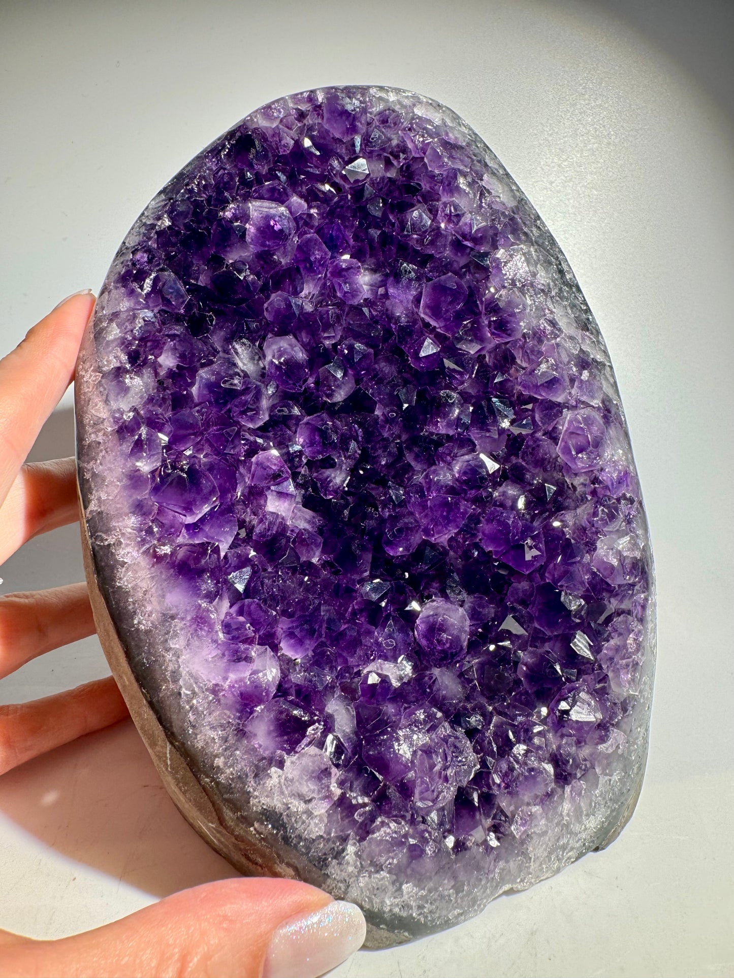 Premium Deep Purple Amethyst Druse 2,17 kg aus Uruguay – 17,5 cm