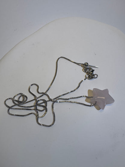 Collier avec étoile en quartz rose 💖