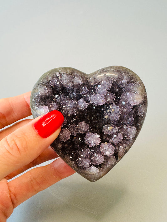 Rainbow Amethyst Herz - 7cm, 142g