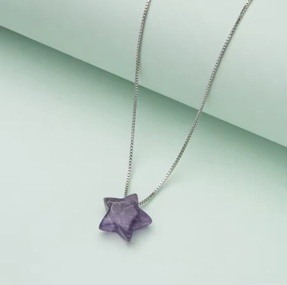 Halskette mit Amethyst Stern 💜