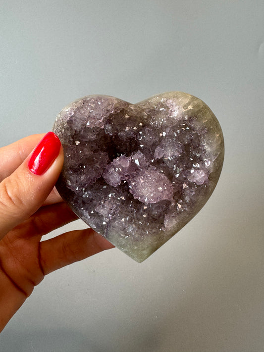 Rainbow Amethyst Herz - 7.5cm, 198g