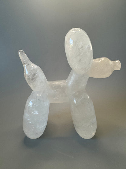 Balloon Dog aus Bergkristall - 19cm, 1.93kg