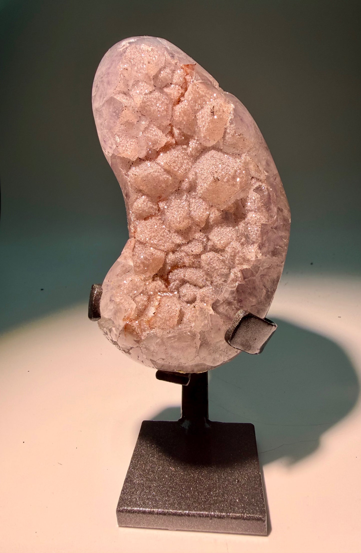 Amethyst Freiform mit Sugar Quartz & Doppelkristallisation | 462 g