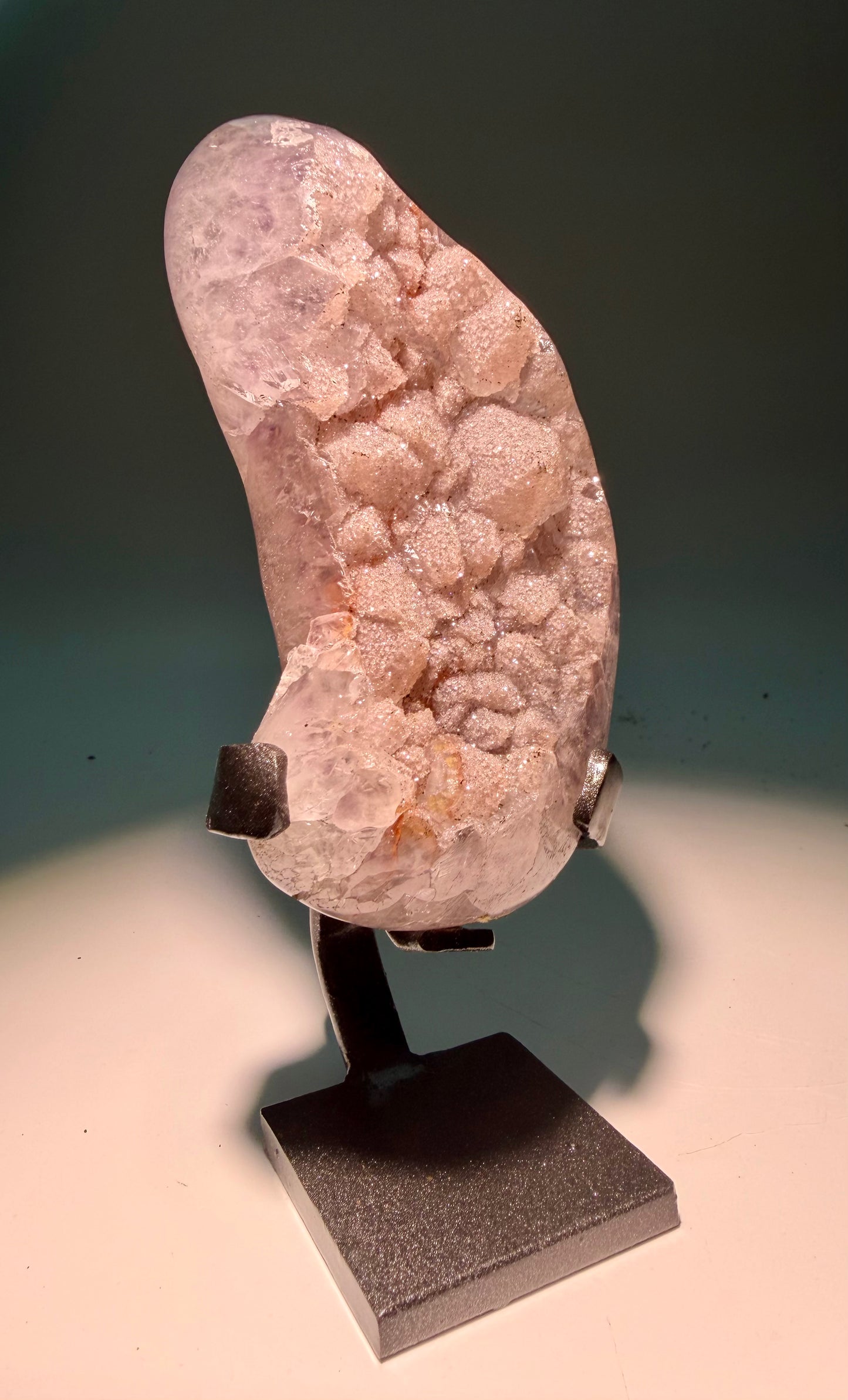 Amethyst Freiform mit Sugar Quartz & Doppelkristallisation | 462 g