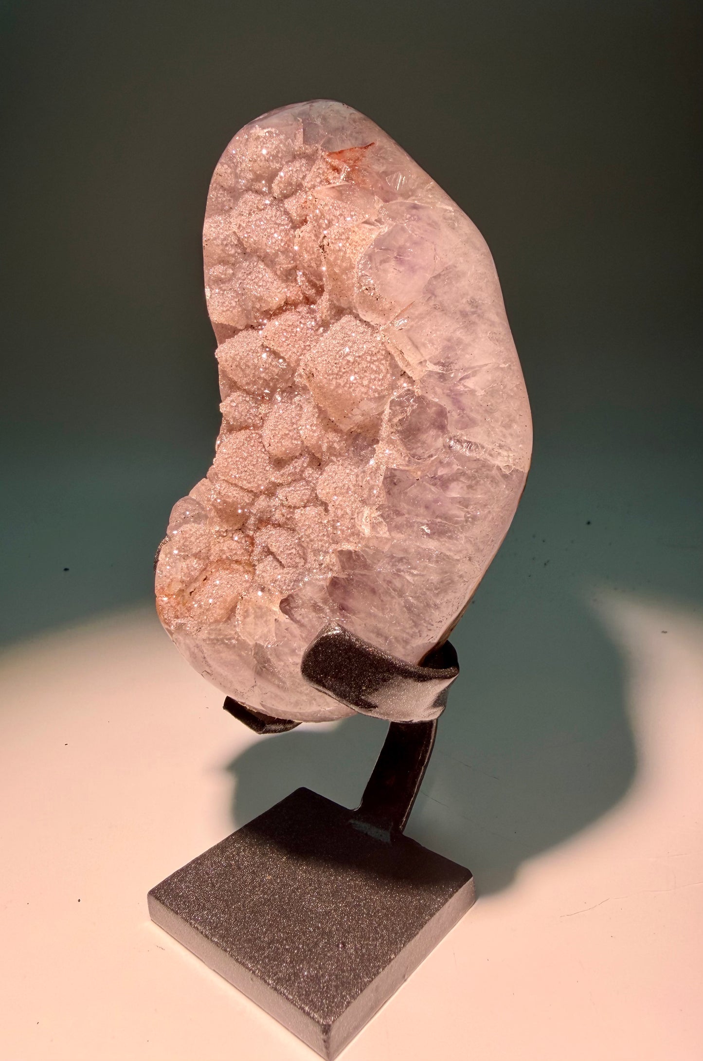 Amethyst Freiform mit Sugar Quartz & Doppelkristallisation | 462 g