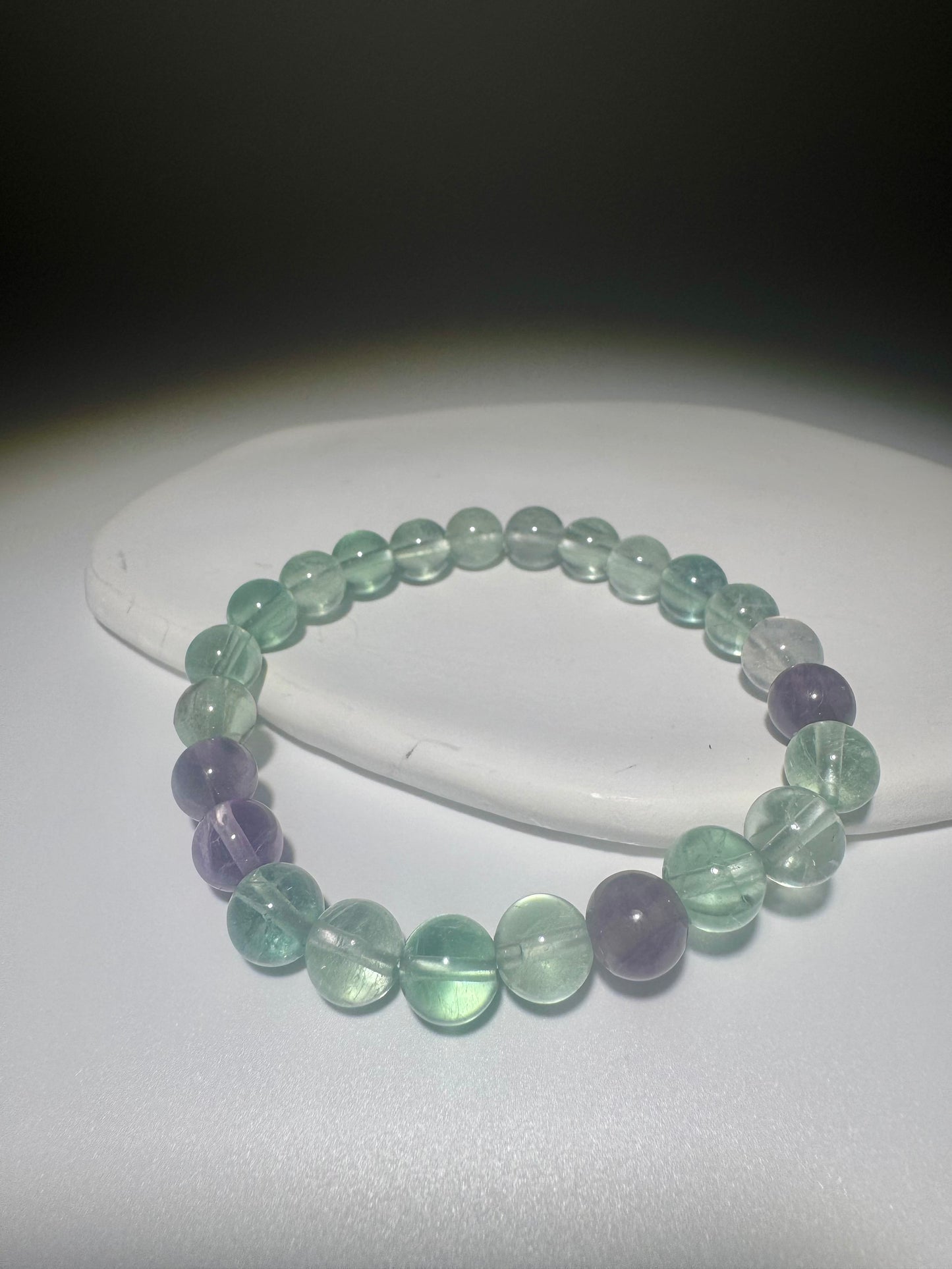 Fluorit Armband 19 cm – Kristallarmband für Fokus, Reinigung & innere Klarheit 💜